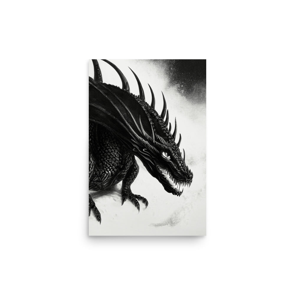 Fiery Friend: B&W - Luster Poster