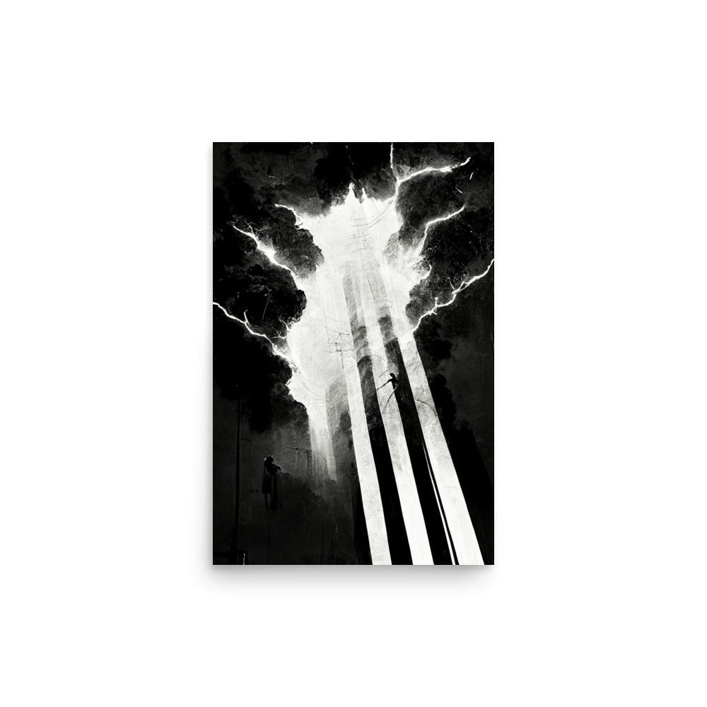 Electrical Energy: B&W - Luster Poster