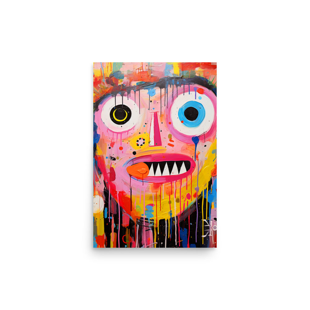 Curious Faces: Vibrant 3/4 - Luster Poster