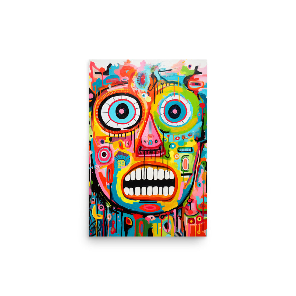 Curious Faces: Vibrant 4/4 - Luster Poster