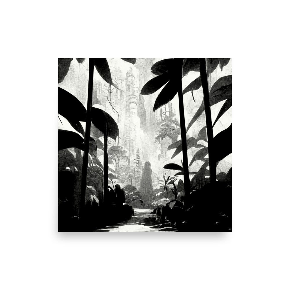 Jungle Games: B&W - Luster Poster