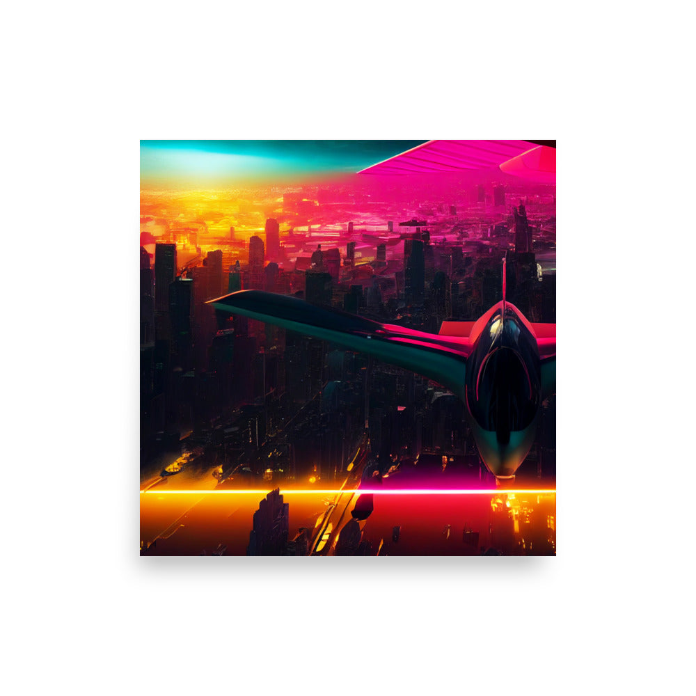 Futuristic Travel: Vibrant - Luster Poster