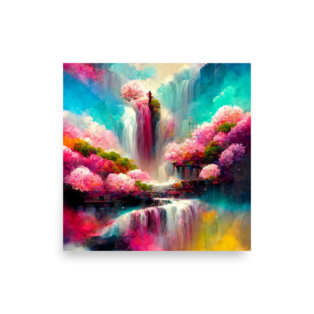 Cascading Nature: Vibrant - Luster Poster