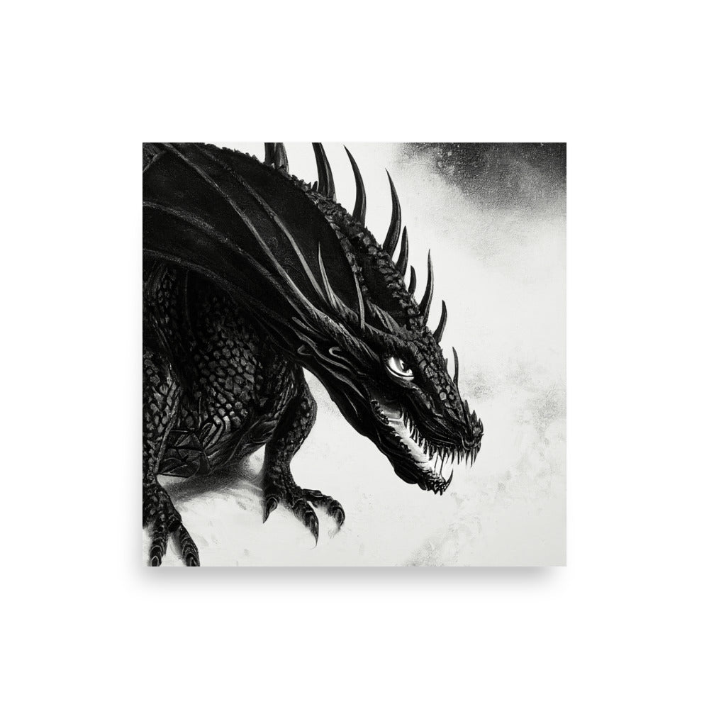 Fiery Friend: B&W - Luster Poster