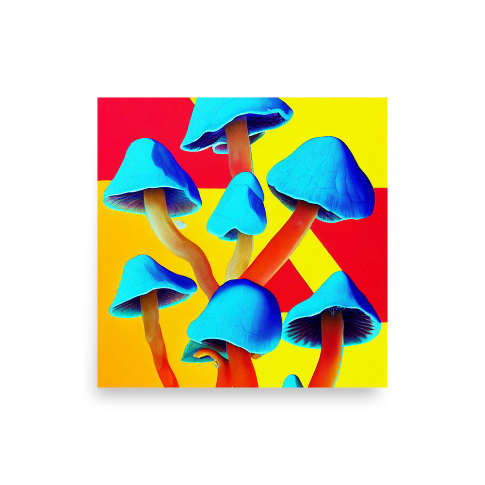 Mushroom Magic: Vibrant - Luster Poster