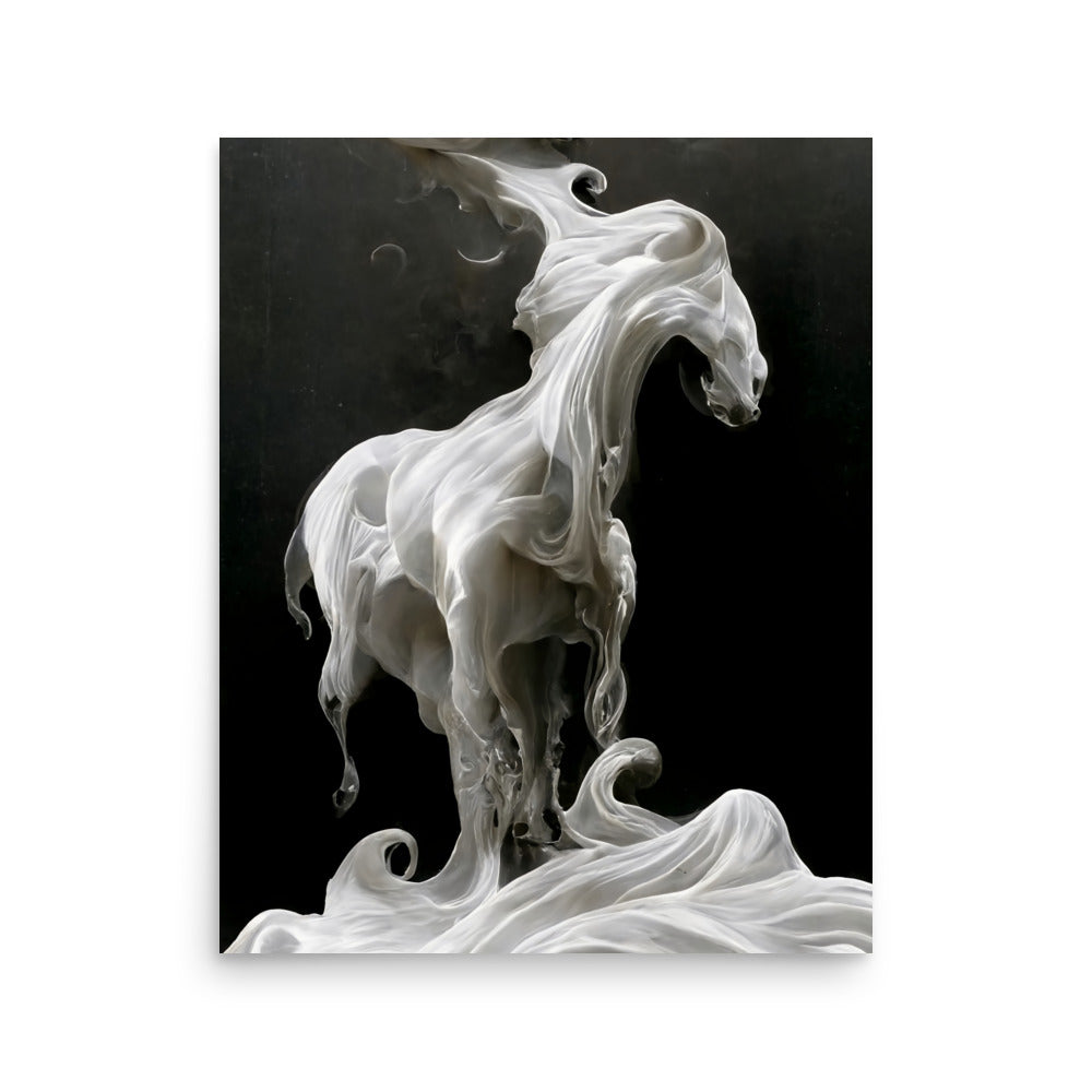 Ghost Horse: B&W - Luster Poster