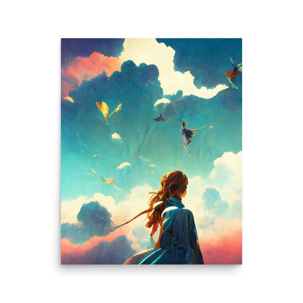 Flying Free: Neutral - Luster Poster