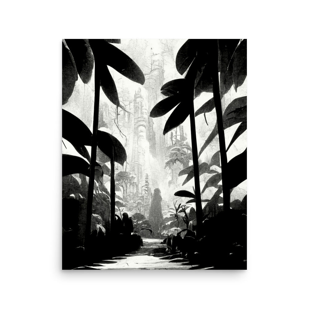 Jungle Games: B&W - Luster Poster