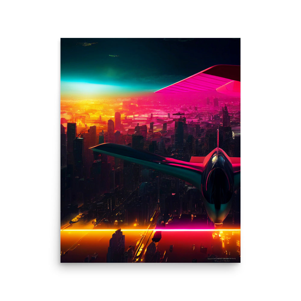 Futuristic Travel: Vibrant - Luster Poster