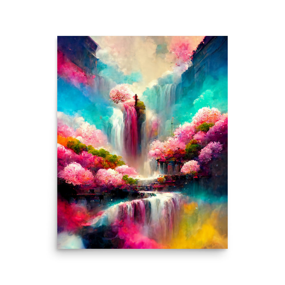 Cascading Nature: Vibrant - Luster Poster