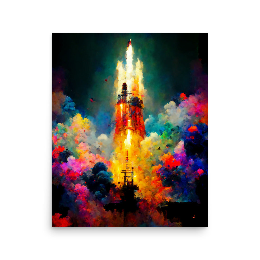 Fiery Exit: Vibrant - Luster Poster