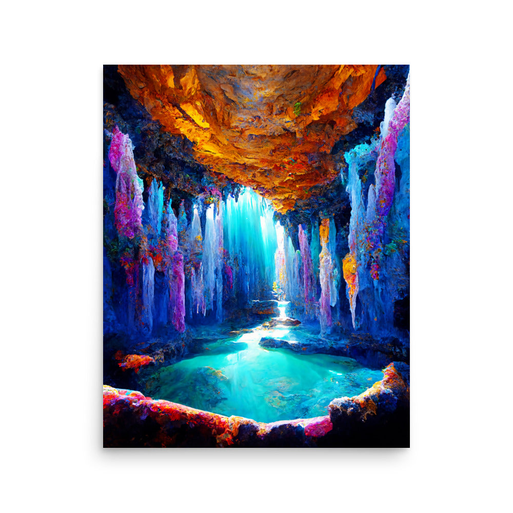 Cave Diving: Vibrant - Luster Poster