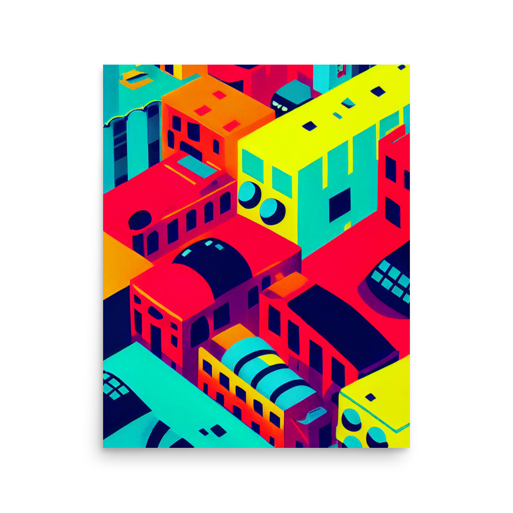 City Shapes: Vibrant - Luster Poster