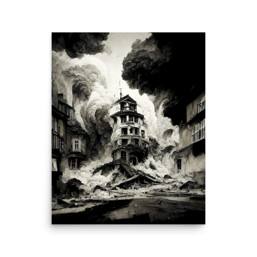 Natural Disaster: B&W - Luster Poster