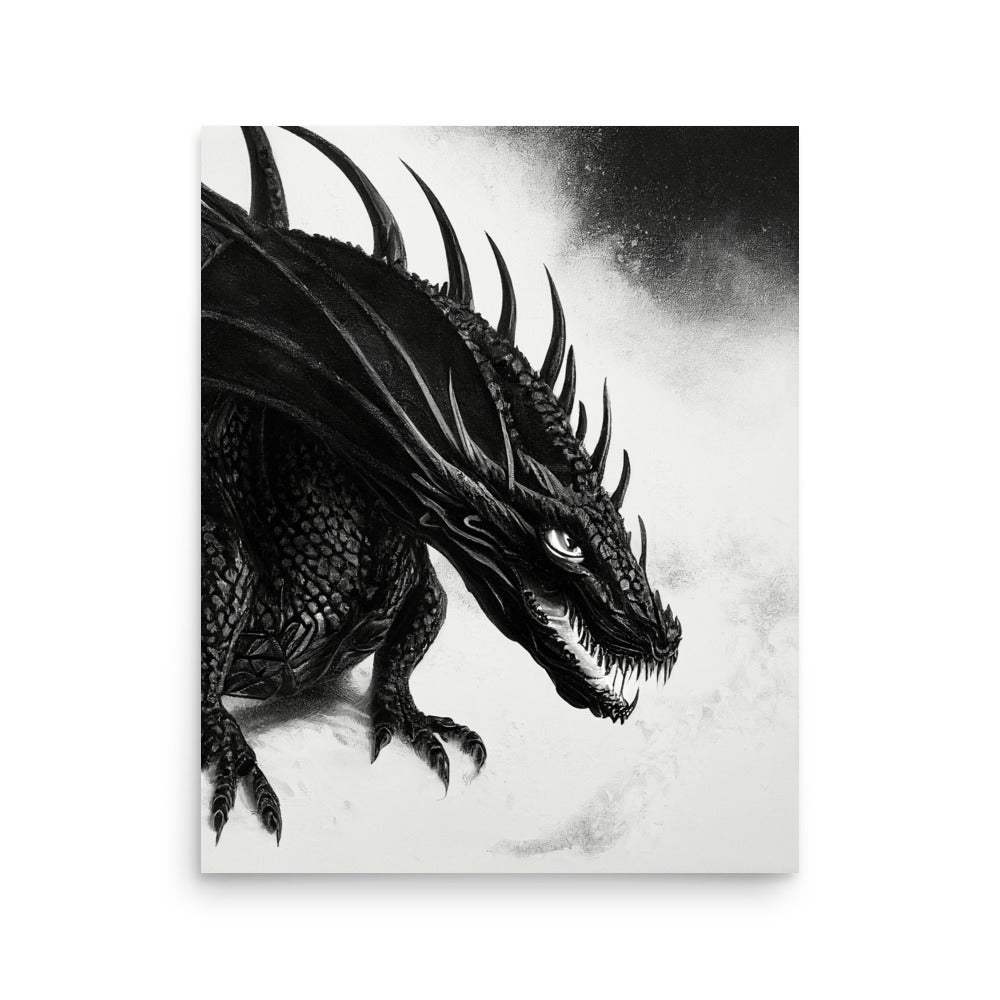 Fiery Friend: B&W - Luster Poster