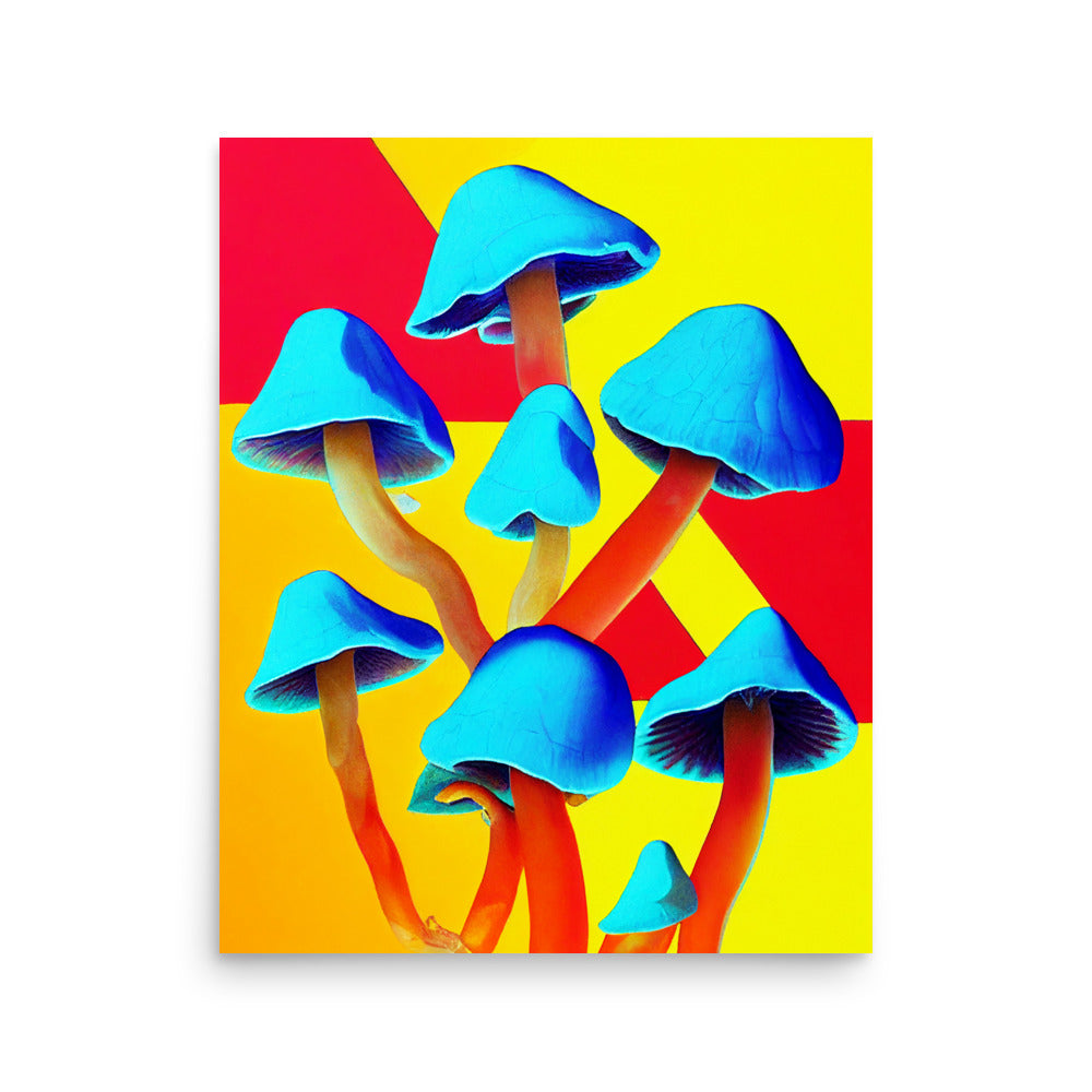 Mushroom Magic: Vibrant - Luster Poster