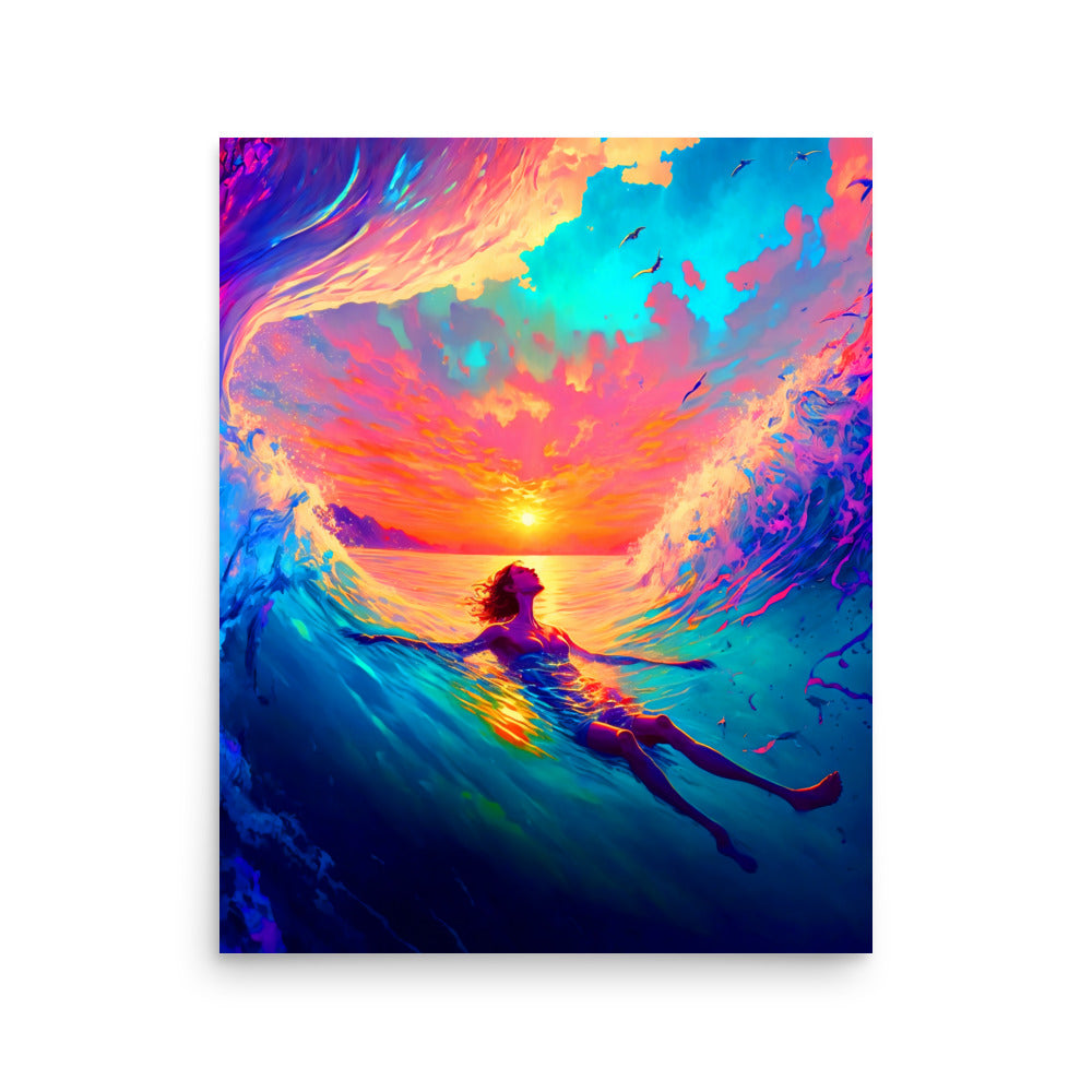 Wave Walker: Vibrant - Luster Poster