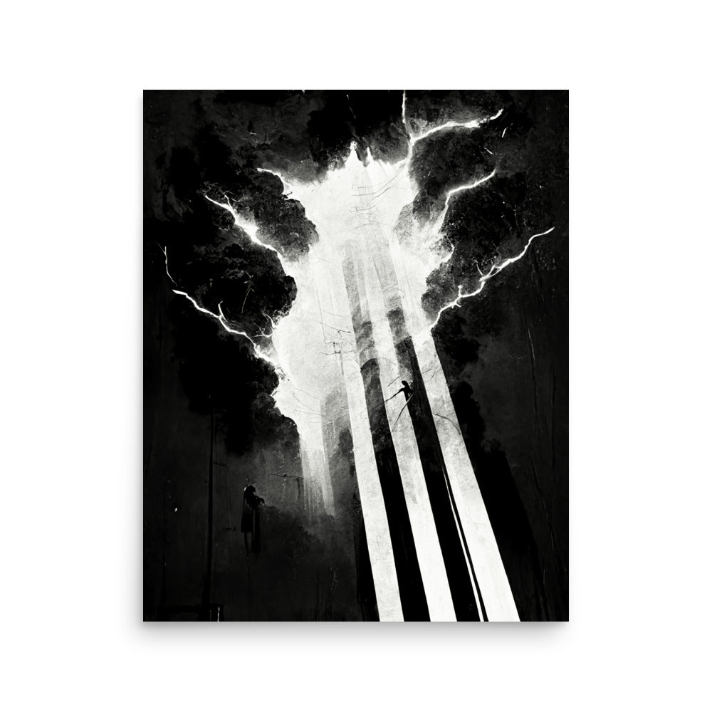 Electrical Energy: B&W - Luster Poster