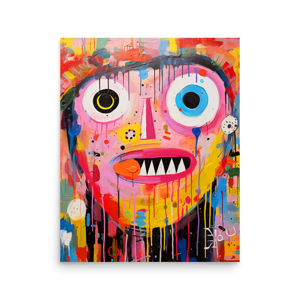 Curious Faces: Vibrant 3/4 - Luster Poster