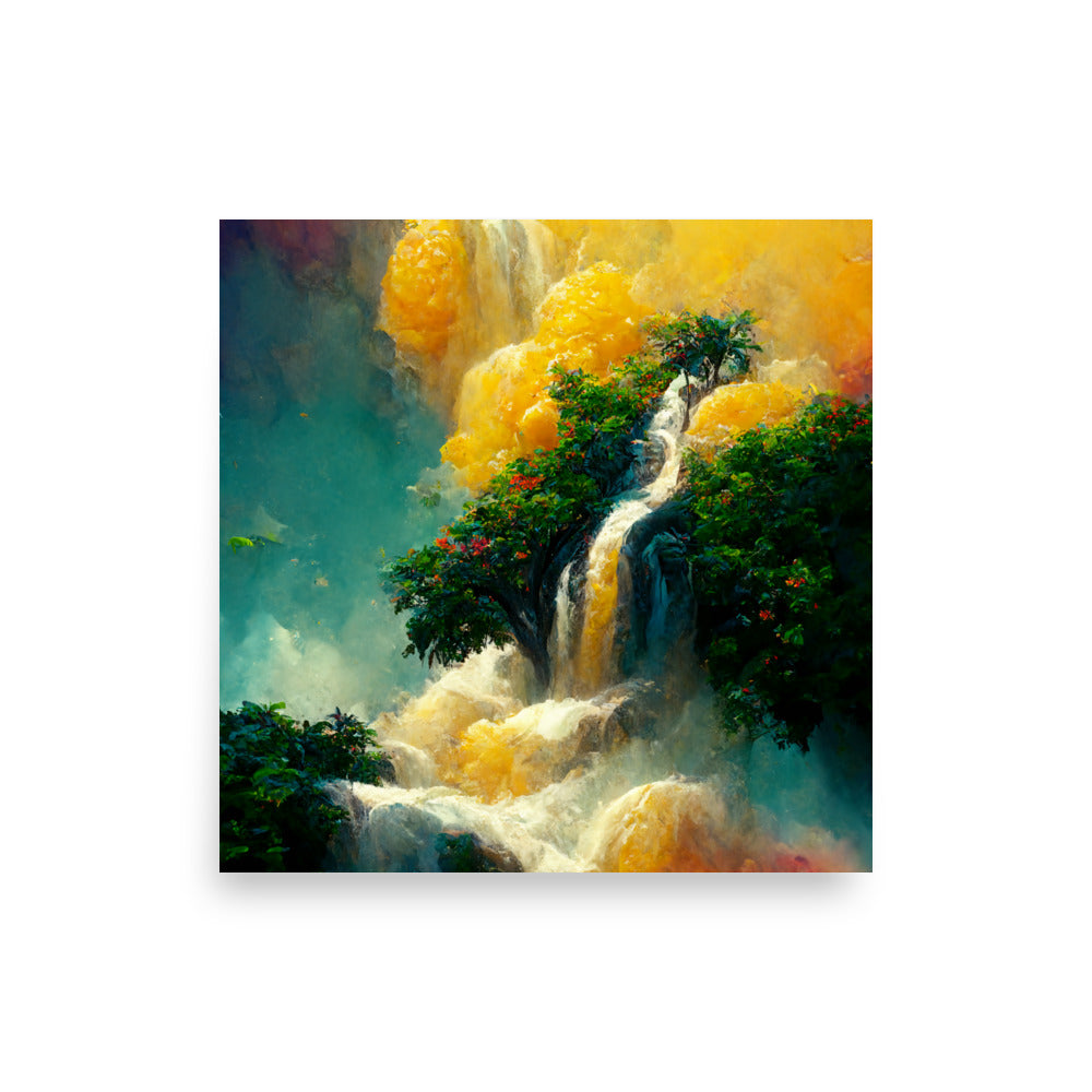 Cascading Nature: Neutral - Luster Poster