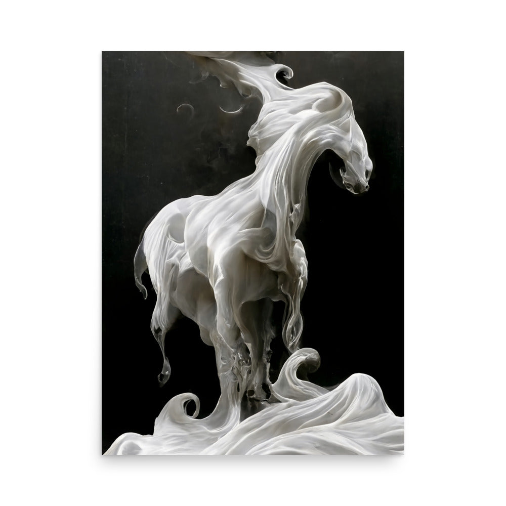 Ghost Horse: B&W - Luster Poster