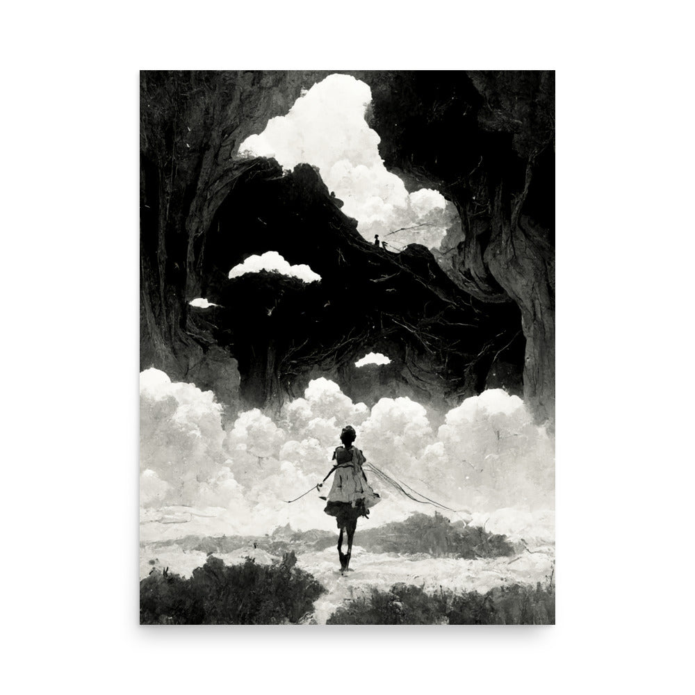 Flying Free: B&W - Luster Poster