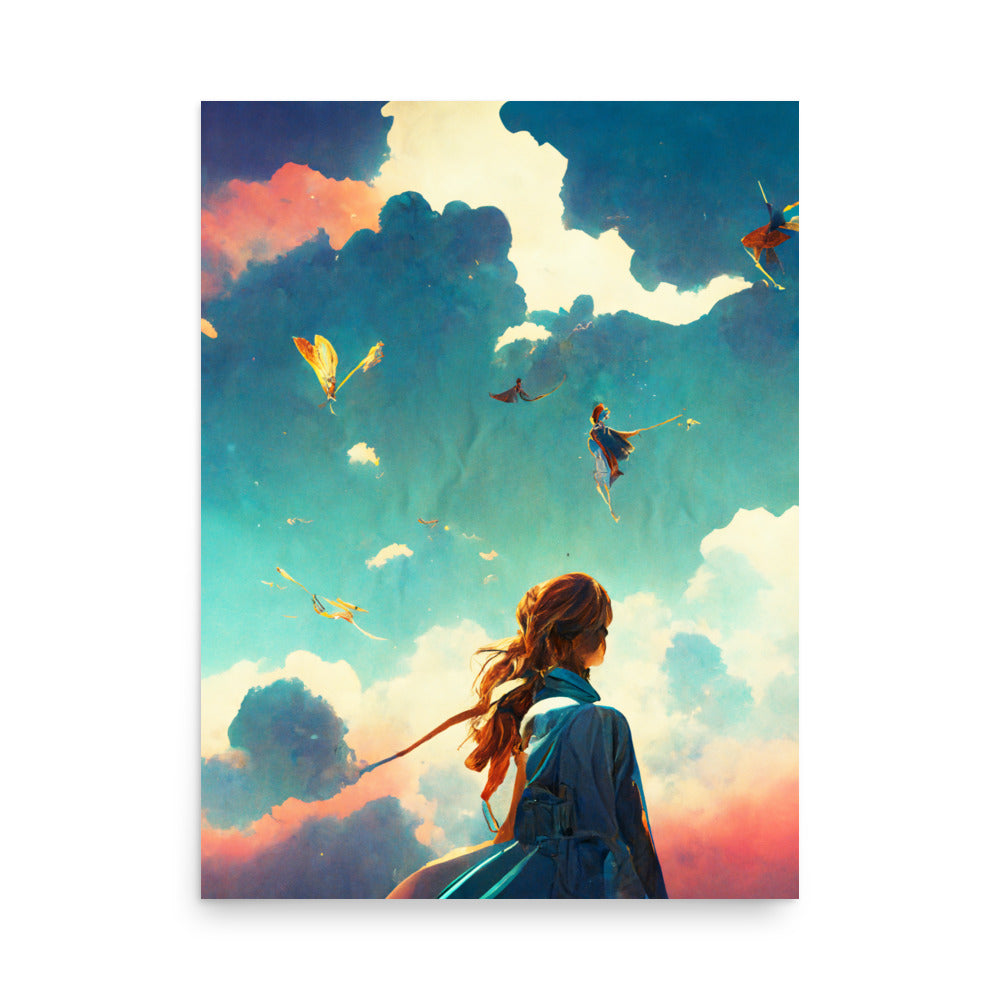 Flying Free: Neutral - Luster Poster