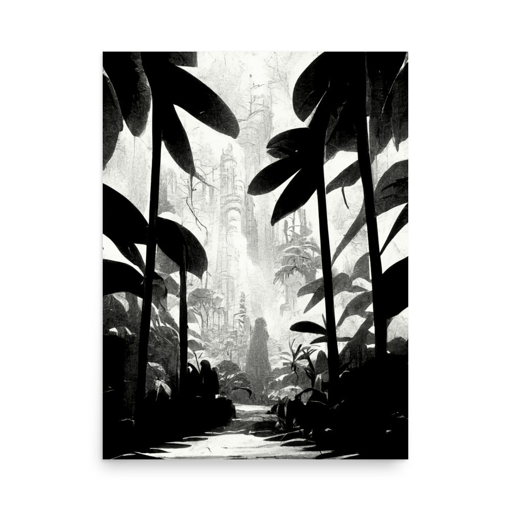 Jungle Games: B&W - Luster Poster