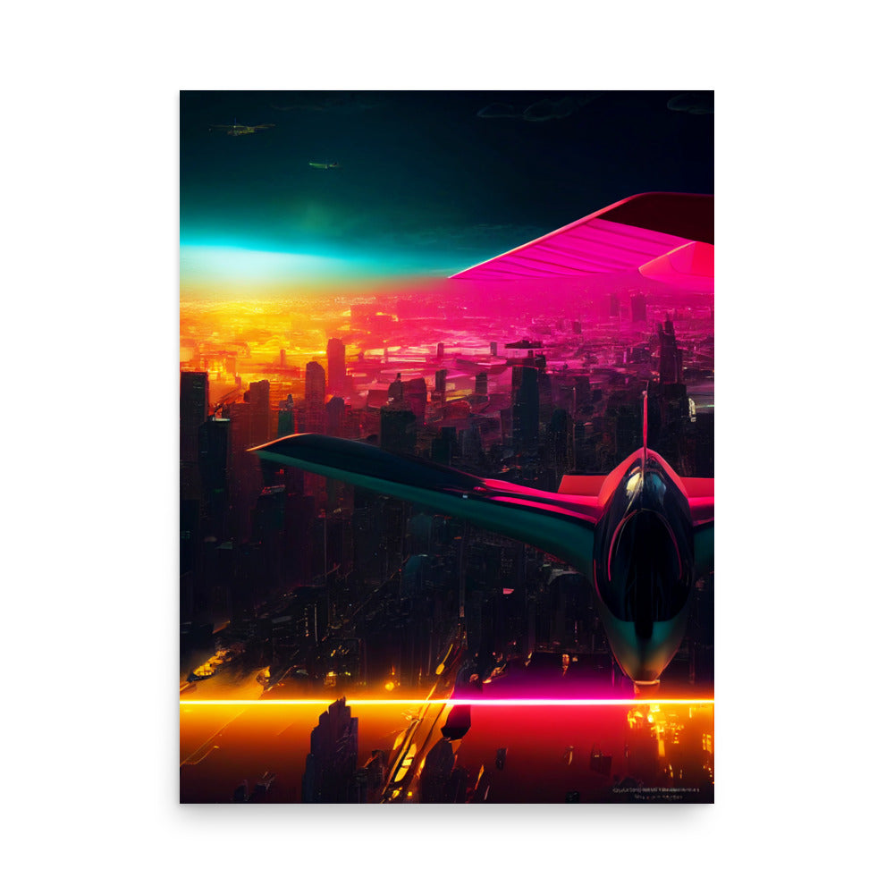 Futuristic Travel: Vibrant - Luster Poster