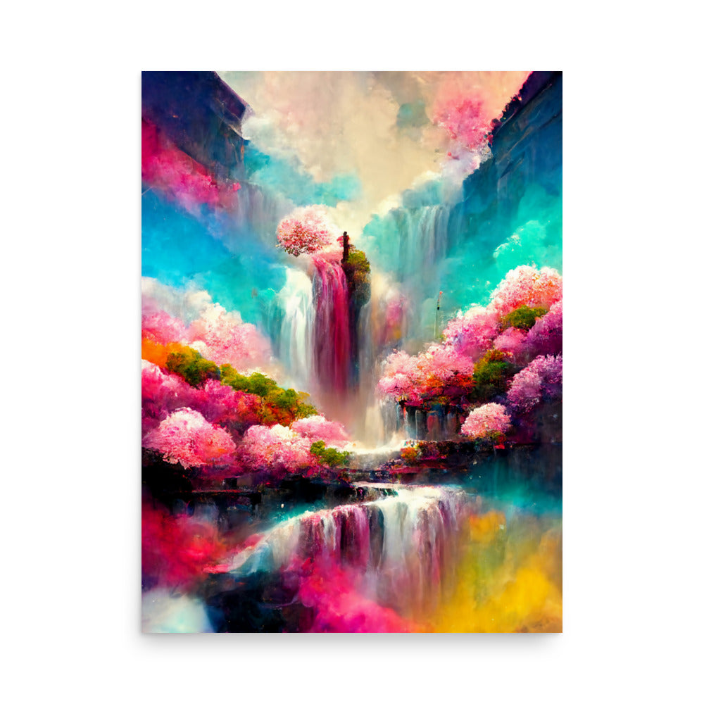 Cascading Nature: Vibrant - Luster Poster