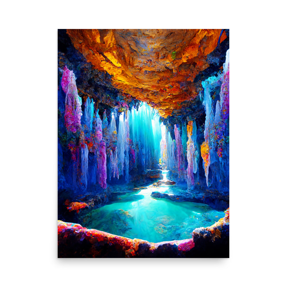 Cave Diving: Vibrant - Luster Poster