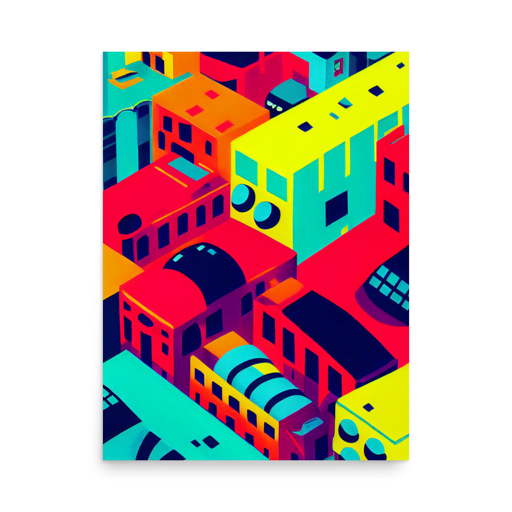 City Shapes: Vibrant - Luster Poster