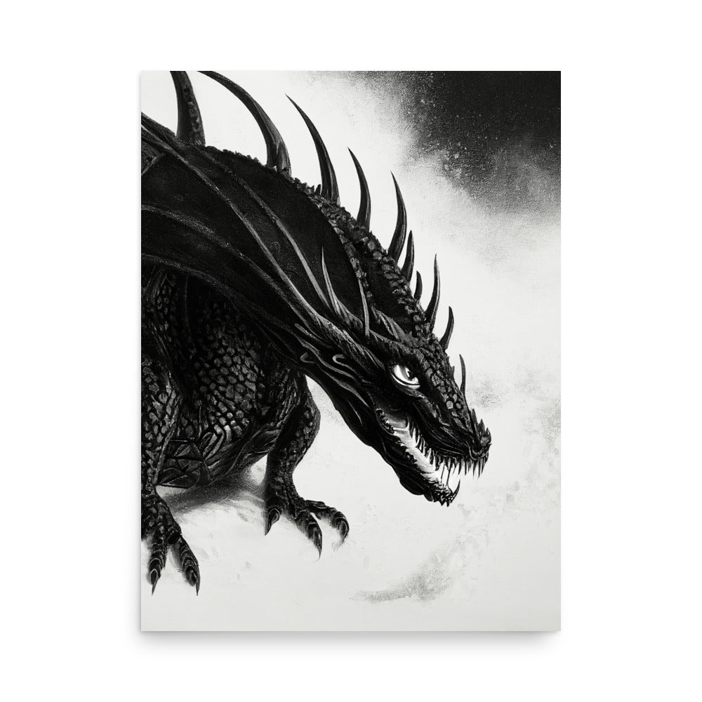 Fiery Friend: B&W - Luster Poster