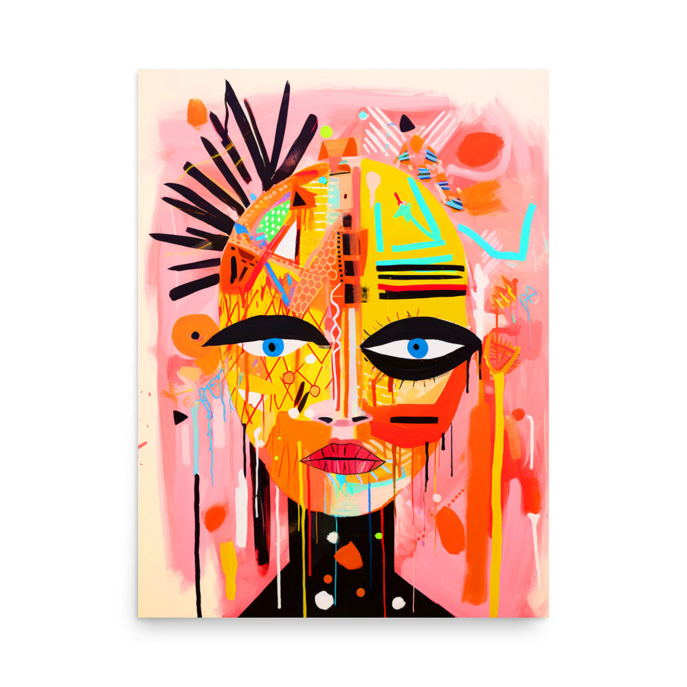 Curious Faces: Vibrant 2/4 - Luster Poster