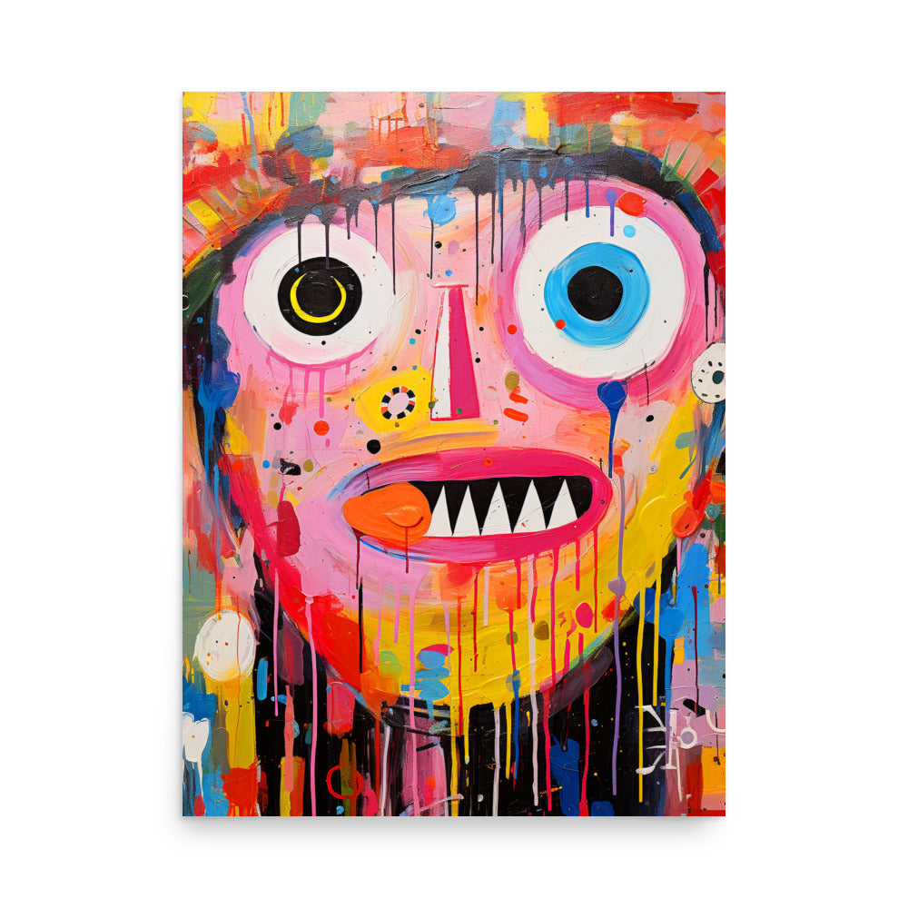 Curious Faces: Vibrant 3/4 - Luster Poster