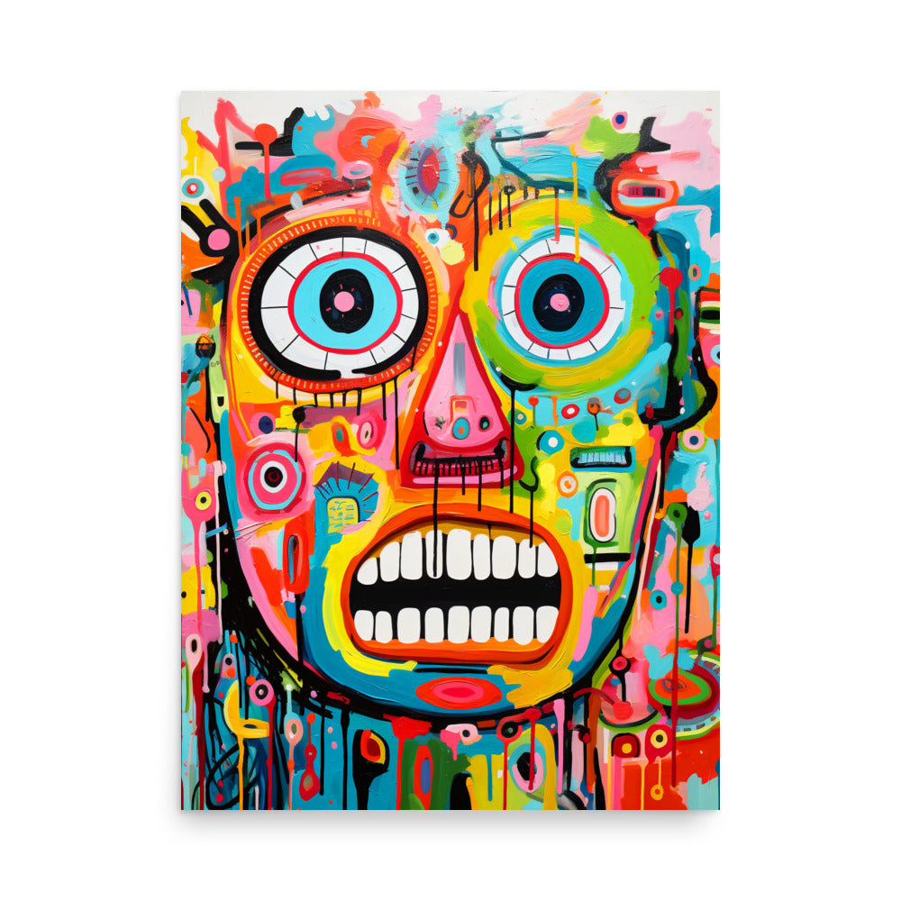 Curious Faces: Vibrant 4/4 - Luster Poster