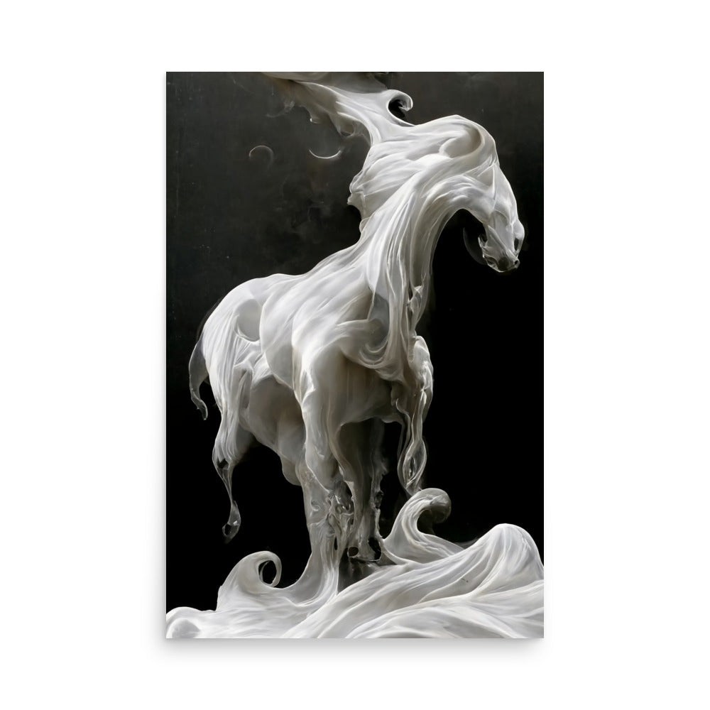 Ghost Horse: B&W - Luster Poster