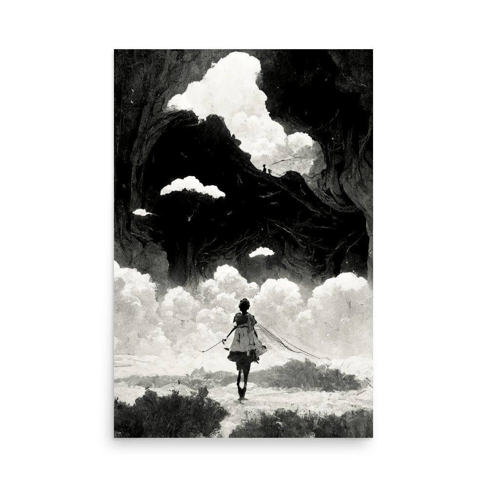 Flying Free: B&W - Luster Poster