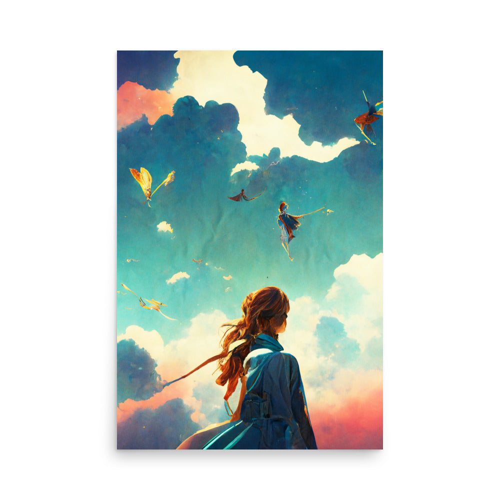 Flying Free: Neutral - Luster Poster