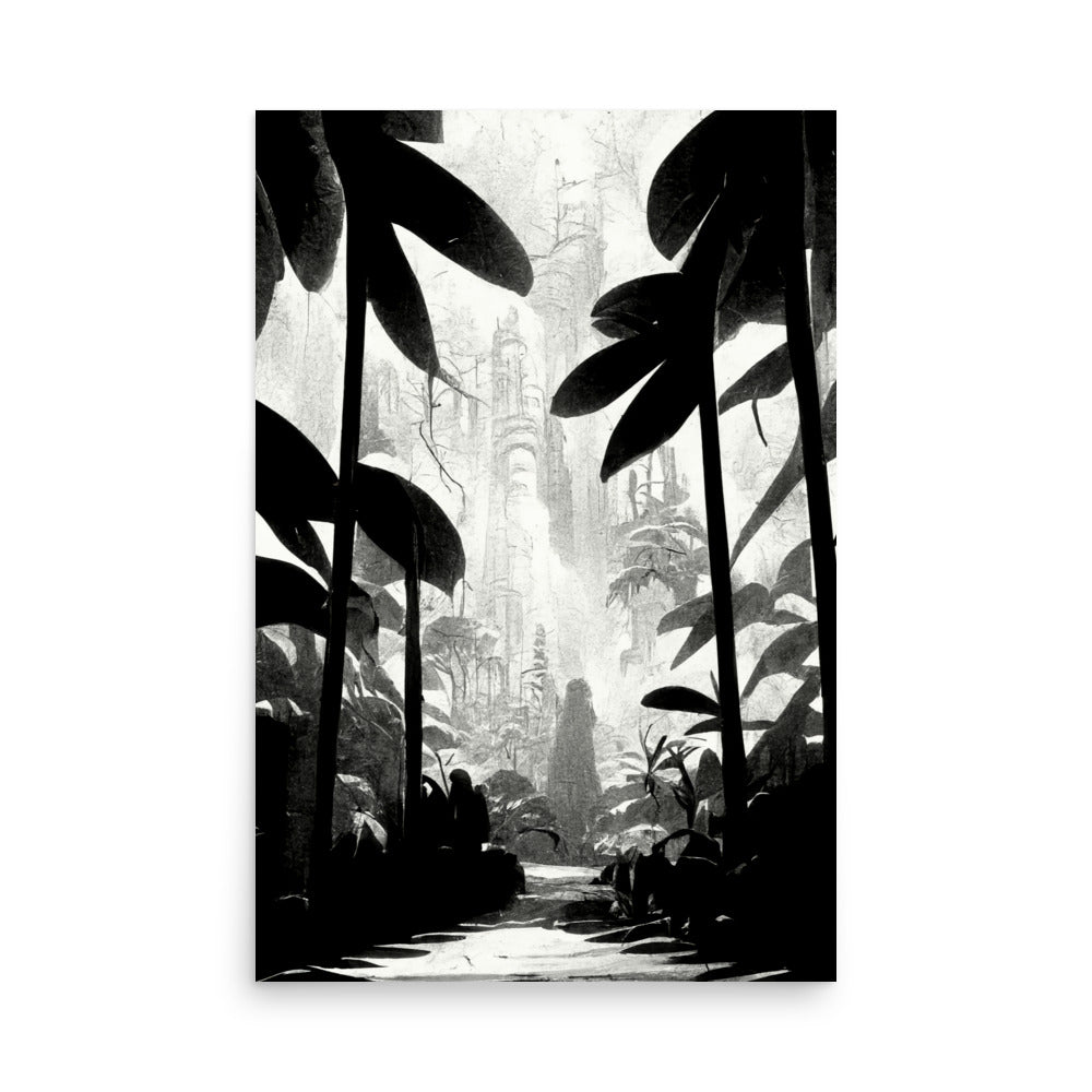 Jungle Games: B&W - Luster Poster