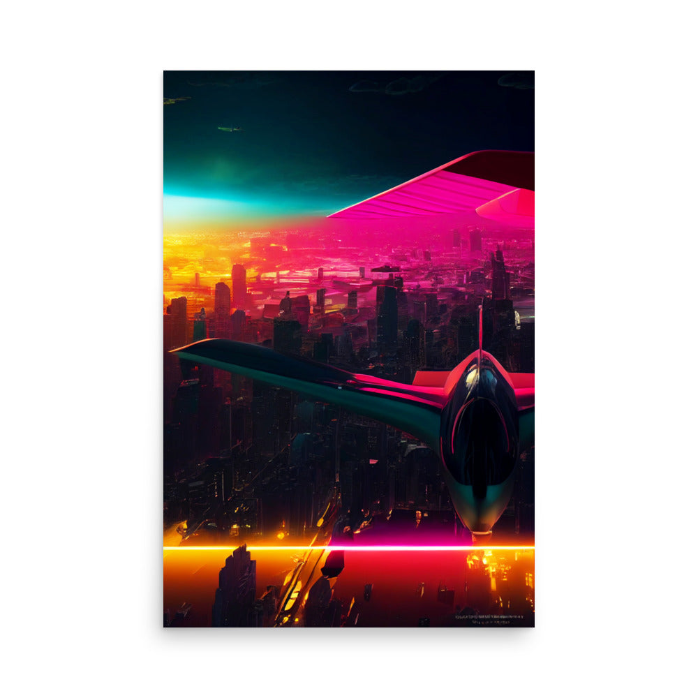 Futuristic Travel: Vibrant - Luster Poster