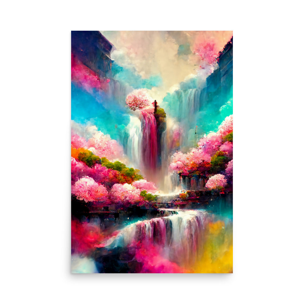 Cascading Nature: Vibrant - Luster Poster