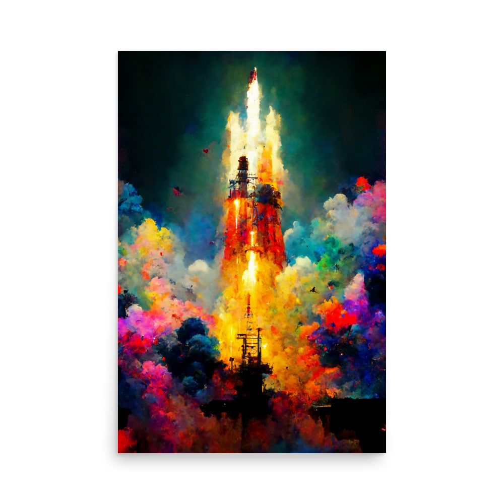 Fiery Exit: Vibrant - Luster Poster