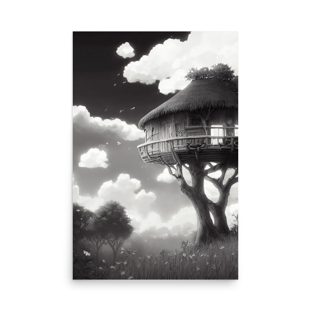 TreeHouse Vibes: B&W - Luster Poster