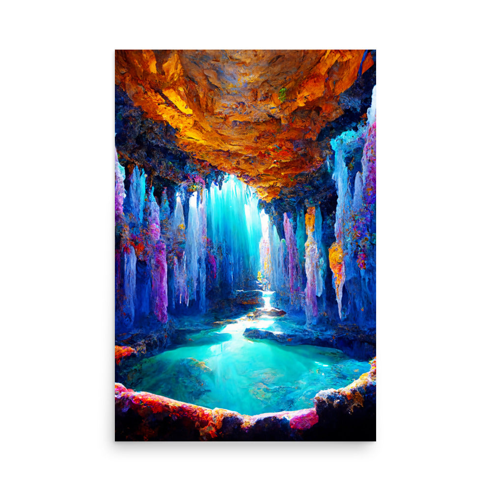 Cave Diving: Vibrant - Luster Poster