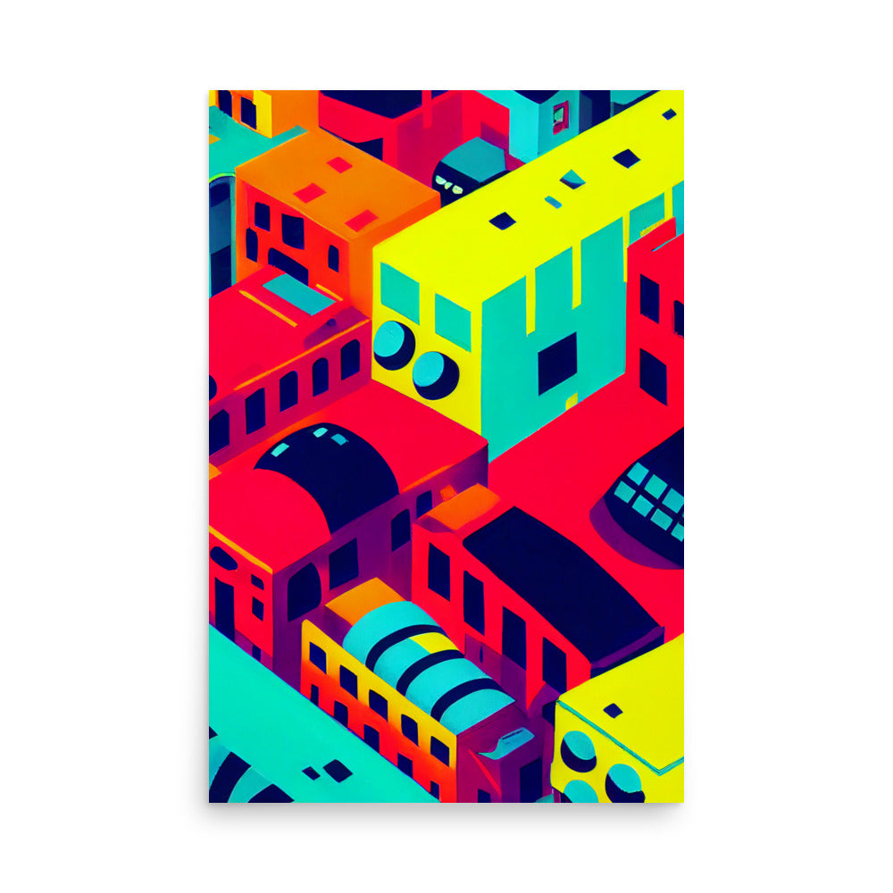 City Shapes: Vibrant - Luster Poster