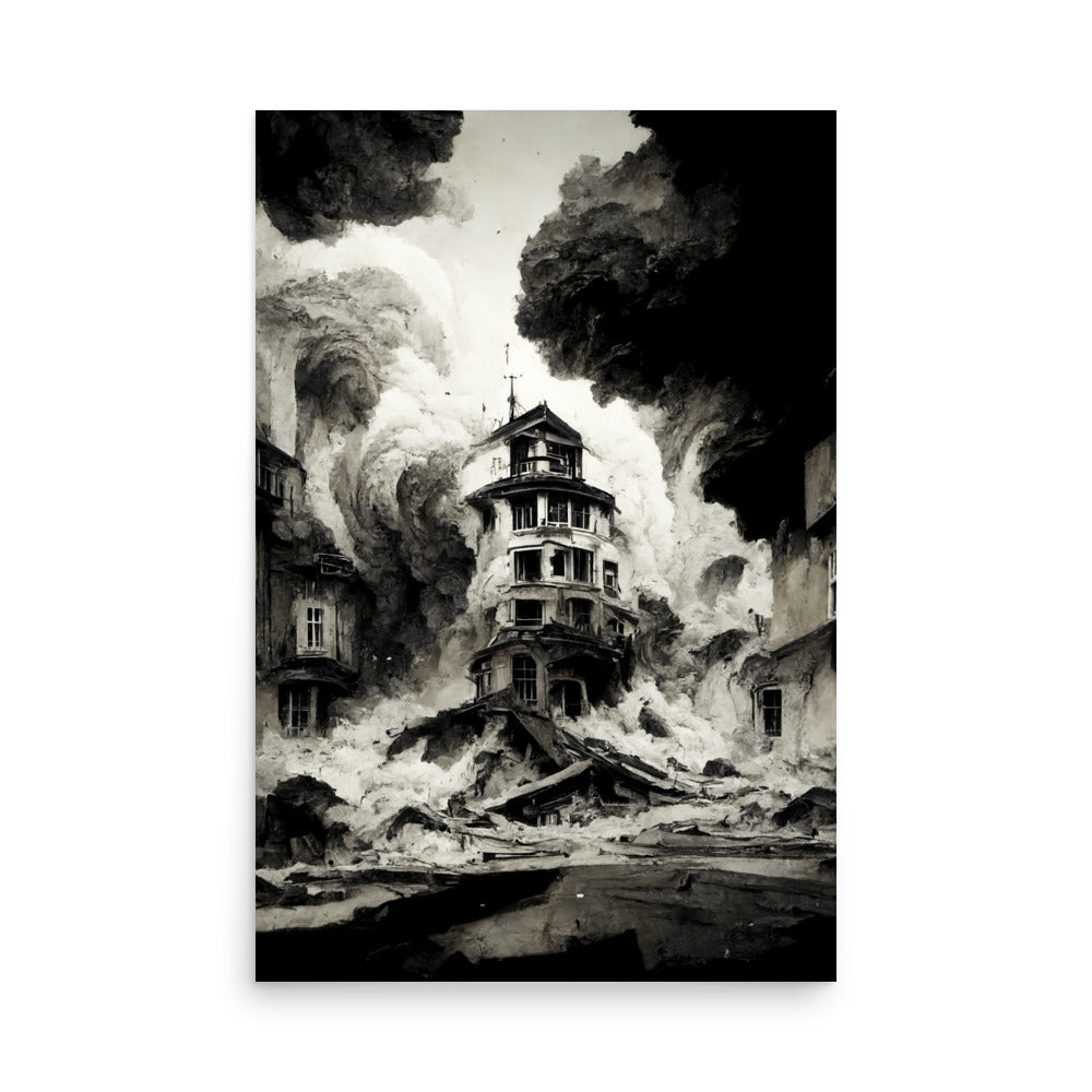 Natural Disaster: B&W - Luster Poster