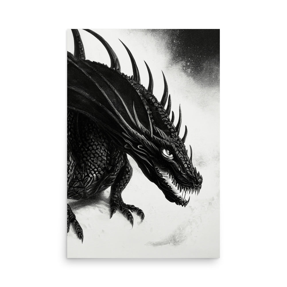 Fiery Friend: B&W - Luster Poster