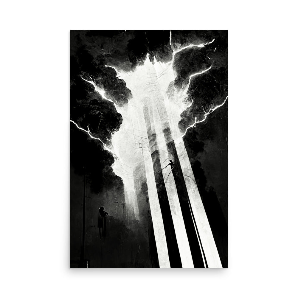 Electrical Energy: B&W - Luster Poster