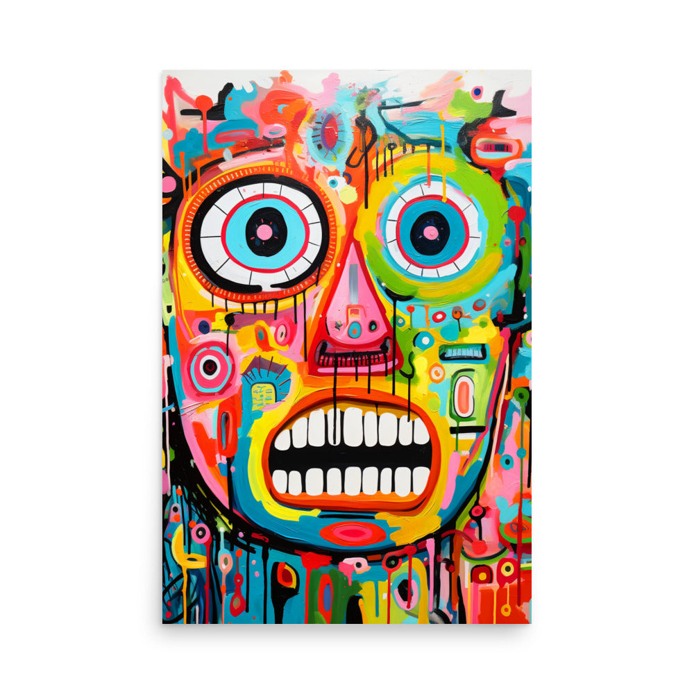 Curious Faces: Vibrant 4/4 - Luster Poster